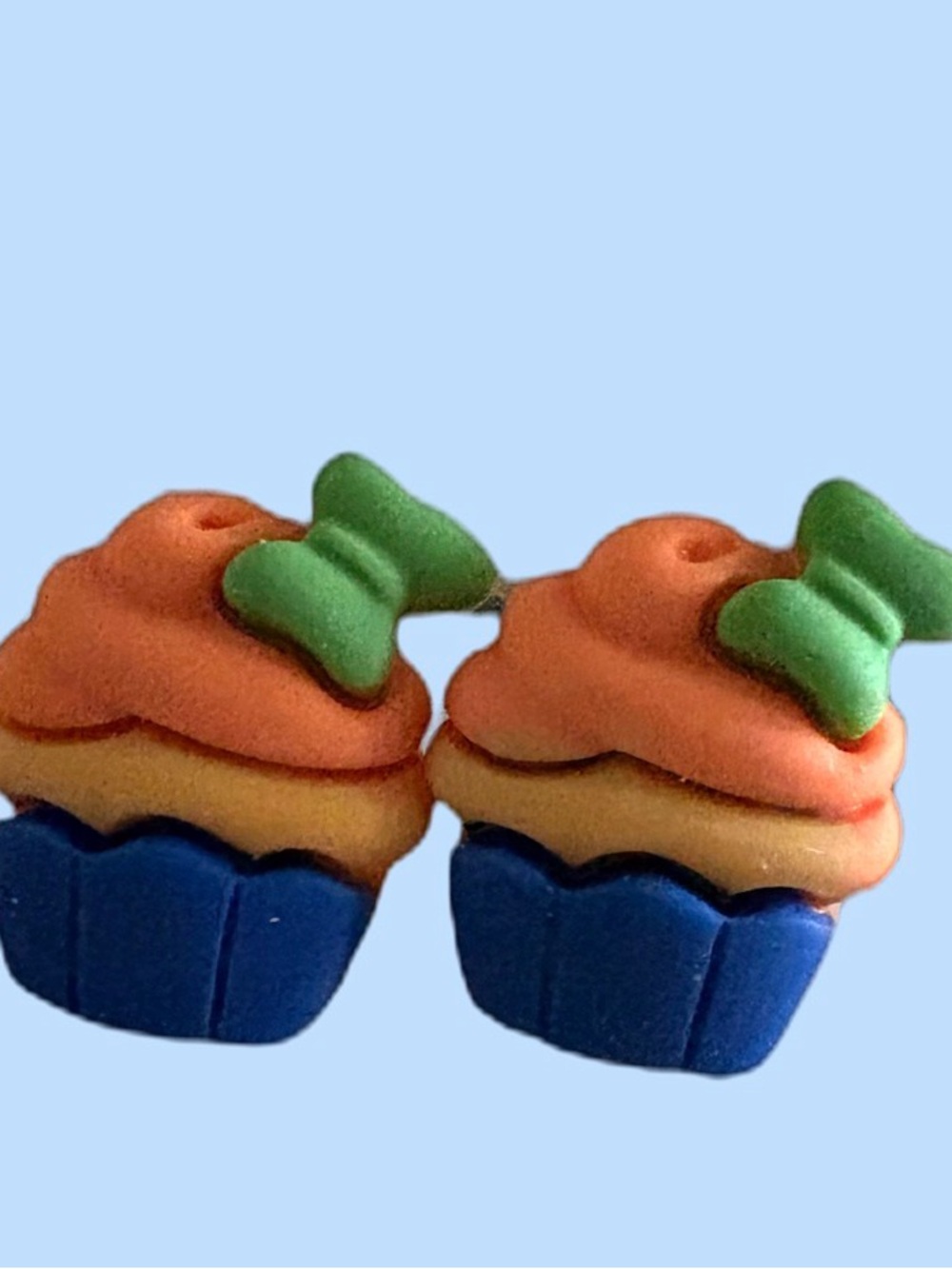 Donald Duck Inspired Cupcake Stud Earrings